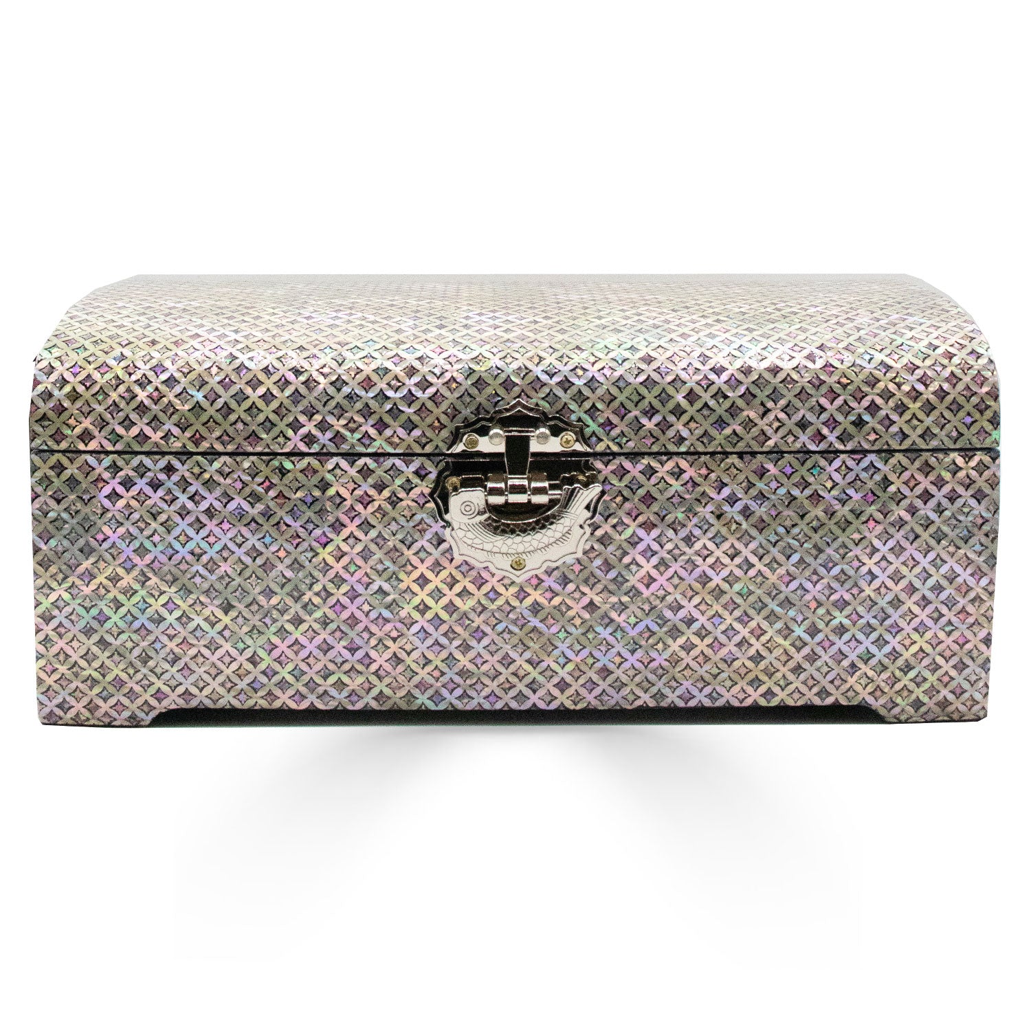 Sparkling Diamond Jewelry Chest with Lock and Key-nunchi