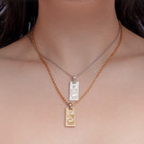 Sun Mountain Pendant Necklace - Brass-nunchi