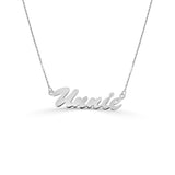 "Unnie" Nameplate Necklace - Silver-nunchi