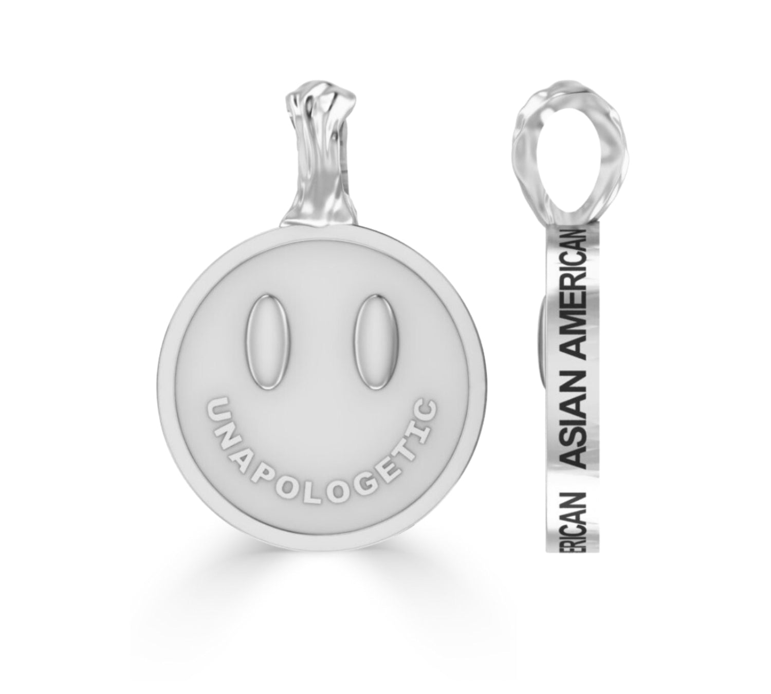 Unapologetically Asian American Smiley Face Pendant Necklace-nunchi
