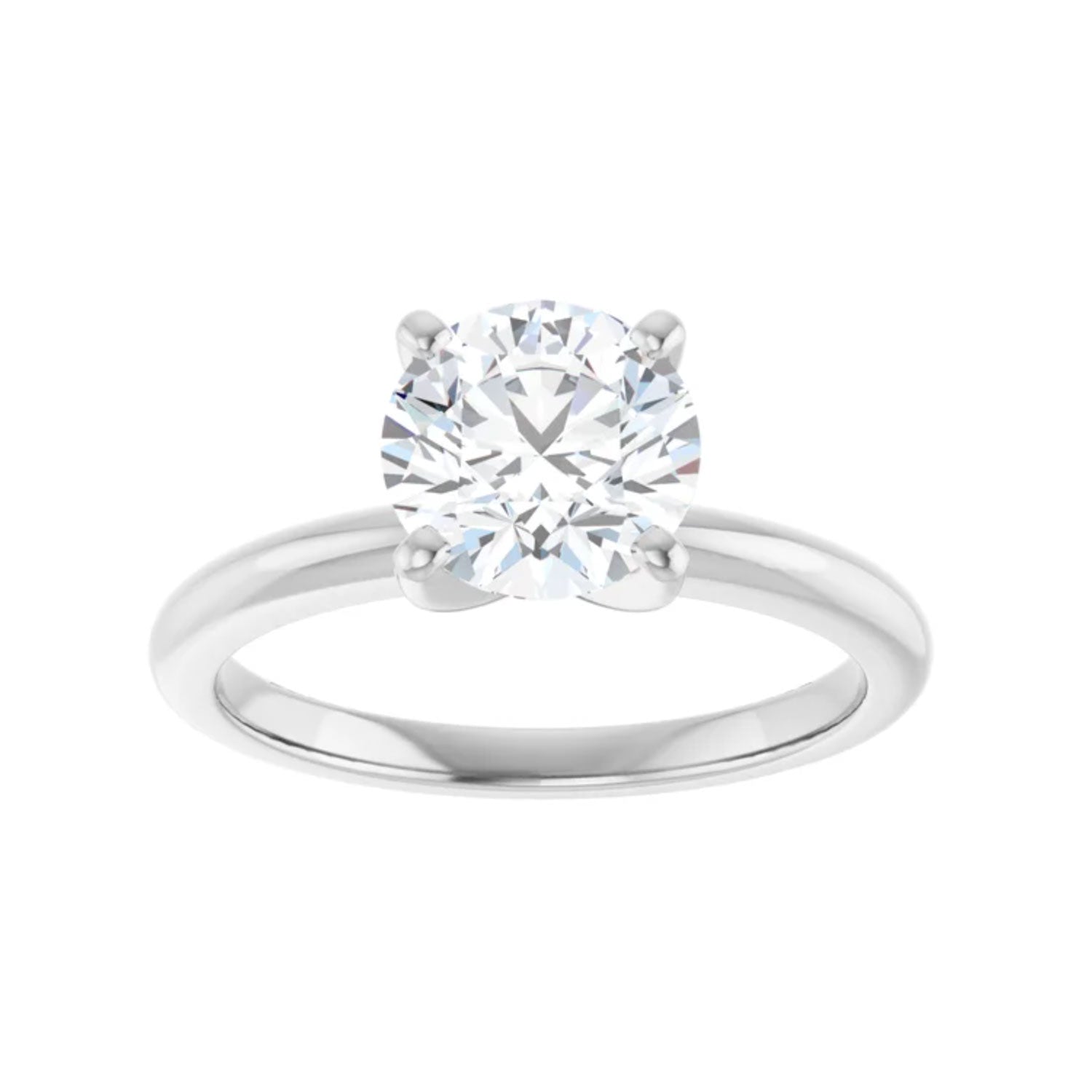Customizable Round Cocktail Ring - Silver-nunchi