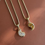 Yang Droplet Yellow Diamond Pendant Necklace-nunchi