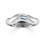 Wavy Baguette Cut Friendship Ring-nunchi