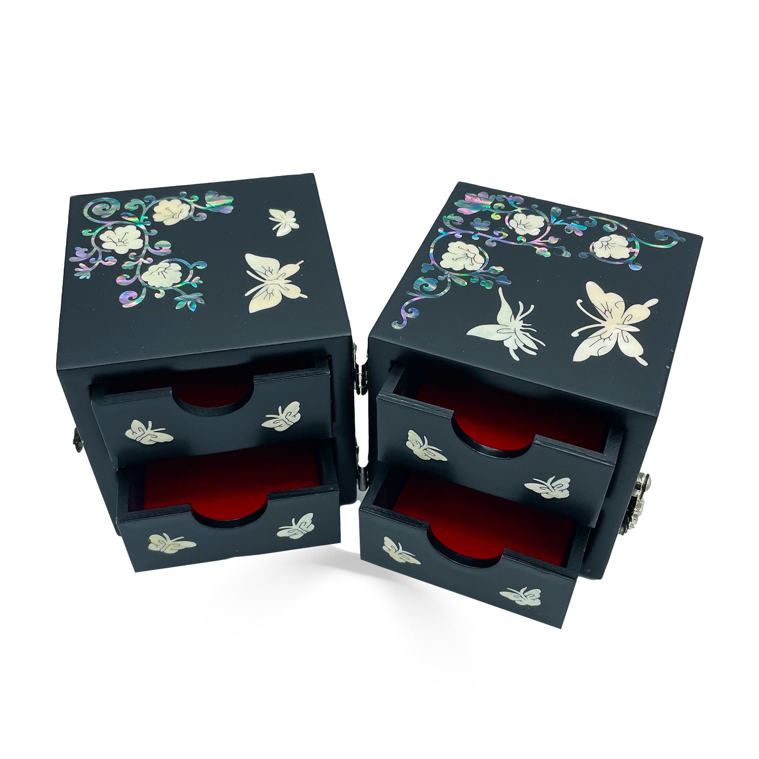 Butterfly Dreamscape Expandable Pearl Jewelry Box-nunchi