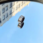 Wide Ridged Diamond Cigar Band-nunchi
