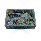 Medium Flower Butterflies Mother of Pearl Jewelry Box-nunchi
