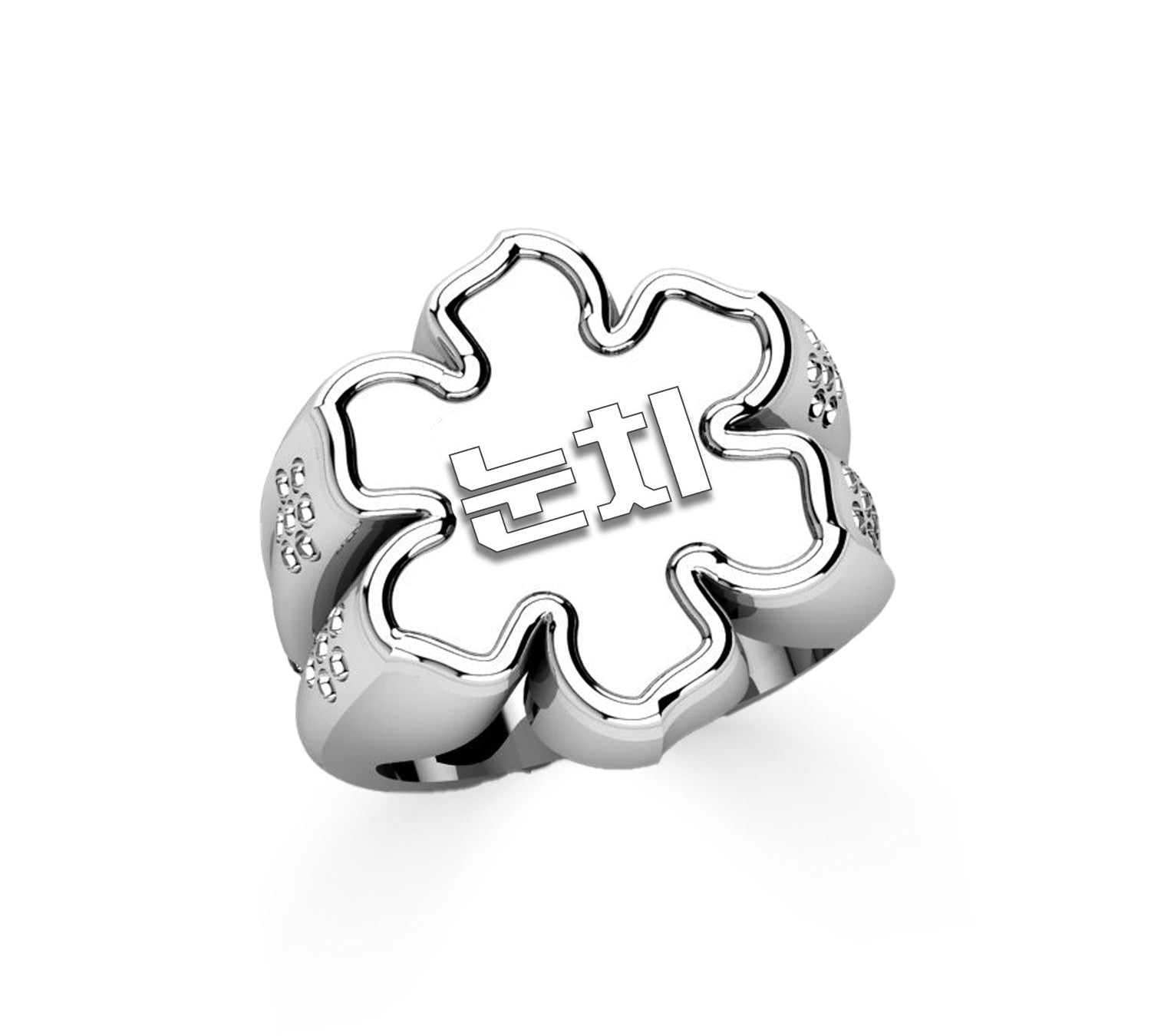 Customizable Lotus Flower Signet Ring-nunchi