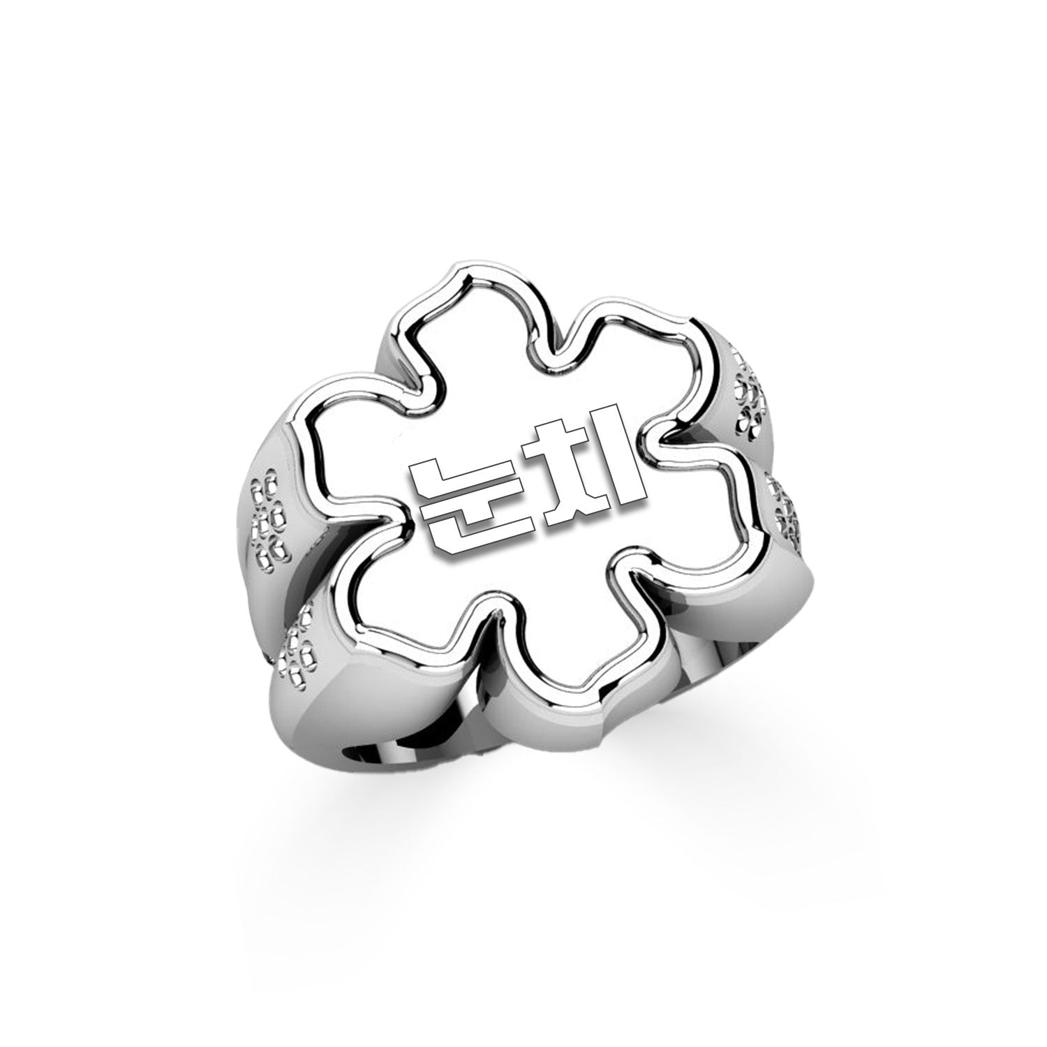 Customizable Lotus Flower Signet Ring-nunchi