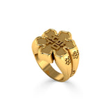 Customizable Lotus Flower Signet Ring-nunchi