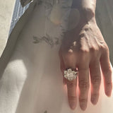 Customizable Lotus Flower Signet Ring-nunchi