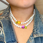 Persimmon Freshwater Pearl Necklace-nunchi