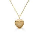Diamond Heart Locket Necklace-nunchi