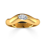 Wavy Oval Cut Friendship Ring-nunchi