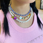 Smiley Cloud Pearl Necklace-nunchi
