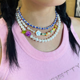 Smiley Cloud Pearl Necklace-nunchi