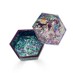 Two Cranes Hexagon Jewelry Box-nunchi