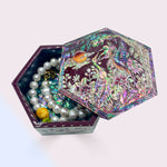 Two Cranes Hexagon Jewelry Box-nunchi