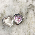 Red Heart Locket Necklace-nunchi