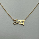 Customizable Nameplate Necklace - Silver-nunchi