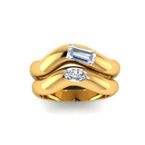 Wavy Oval Cut Friendship Ring-nunchi