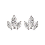 Trio Marquise White Sapphire Stud Earrings-nunchi