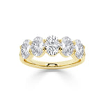 Oval Lab Grown Diamond Five Stone Band-nunchi