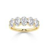 Oval Lab Grown Diamond Five Stone Band-nunchi