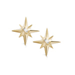 Aster Gold Sapphire Star Earrings-nunchi