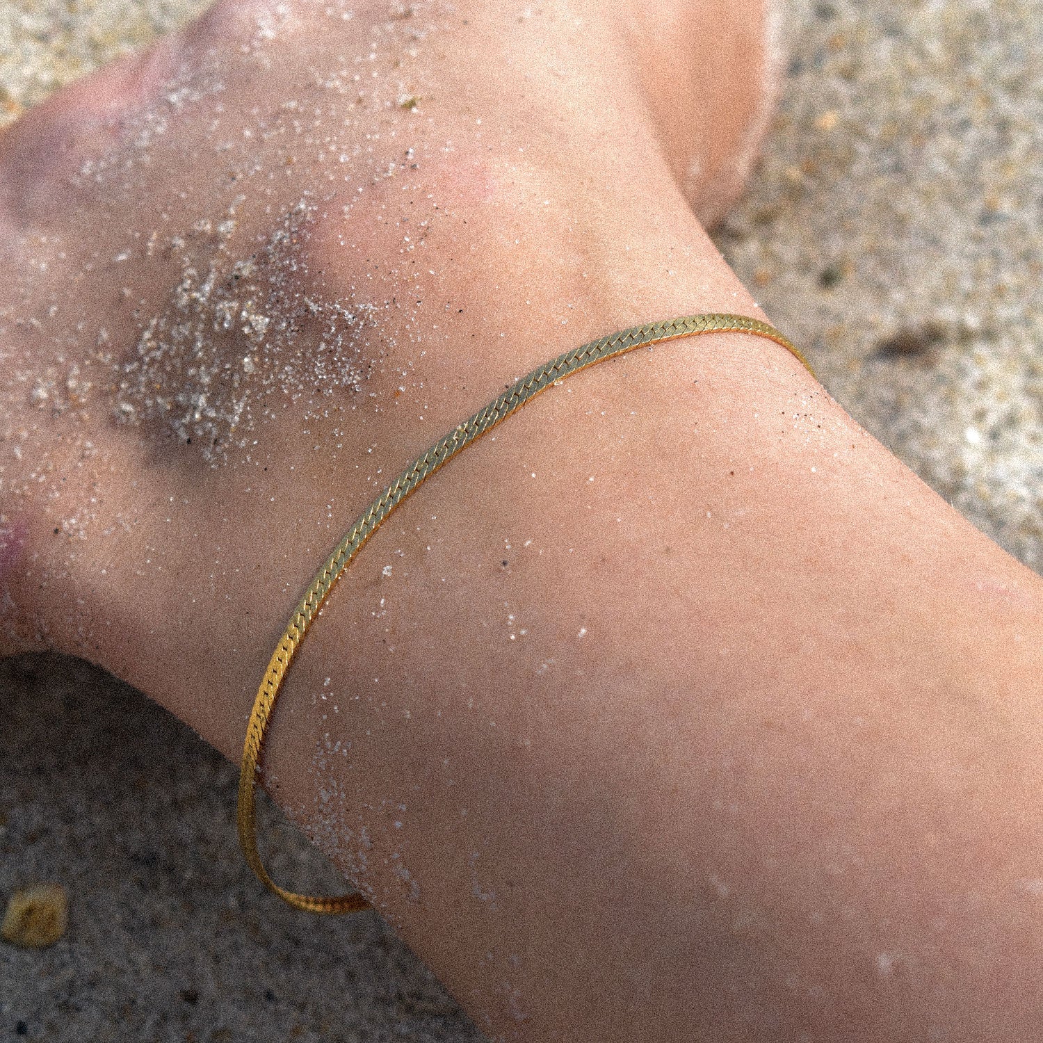 Cindy Herringbone Anklet-nunchi