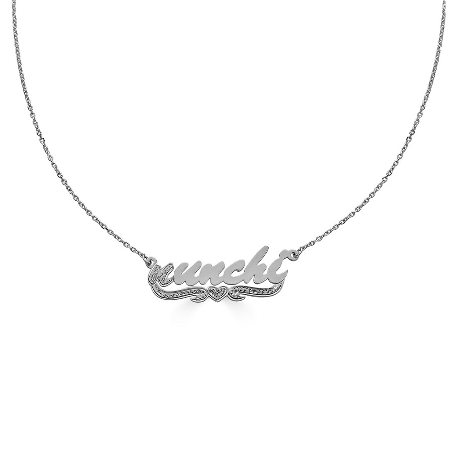 Buy 925 Sterling Silver Big Name Necklace Customized Nameplate Pendant  Cursive Scarlett Online in India - Etsy