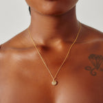 Hammered Disc Necklace-nunchi