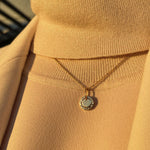 Hammered Disc Necklace-nunchi