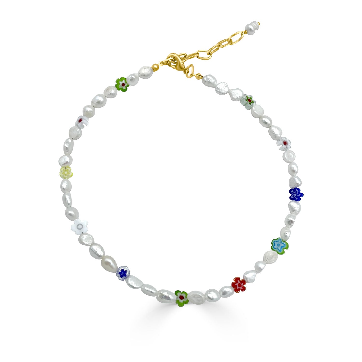 Candy Daisies Pearl Necklace-nunchi