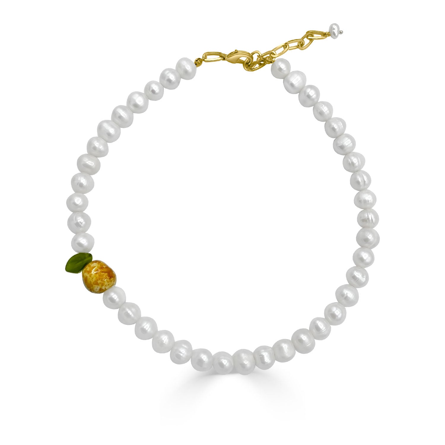 Persimmon Freshwater Pearl Necklace-nunchi