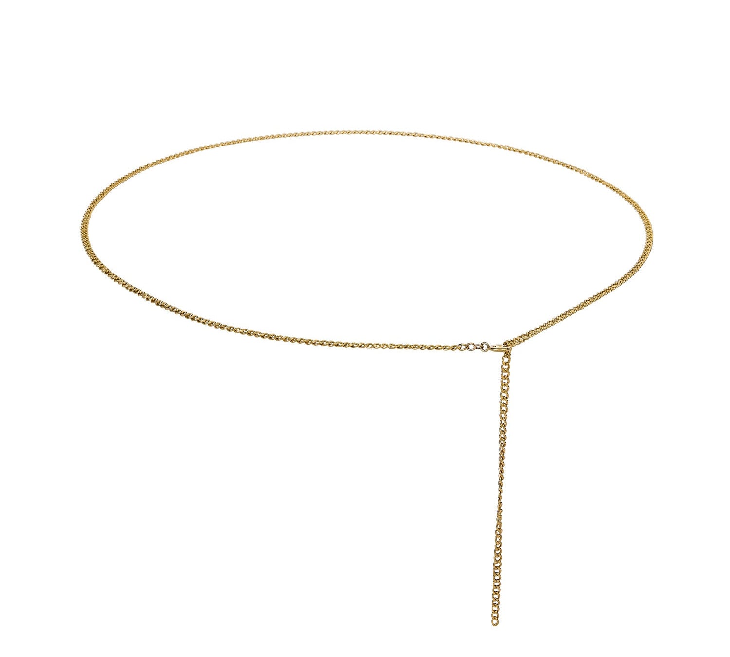 Gold Curb Link Waist Chain-nunchi