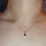 Pear Drop Gemstone and Diamond Necklace-nunchi