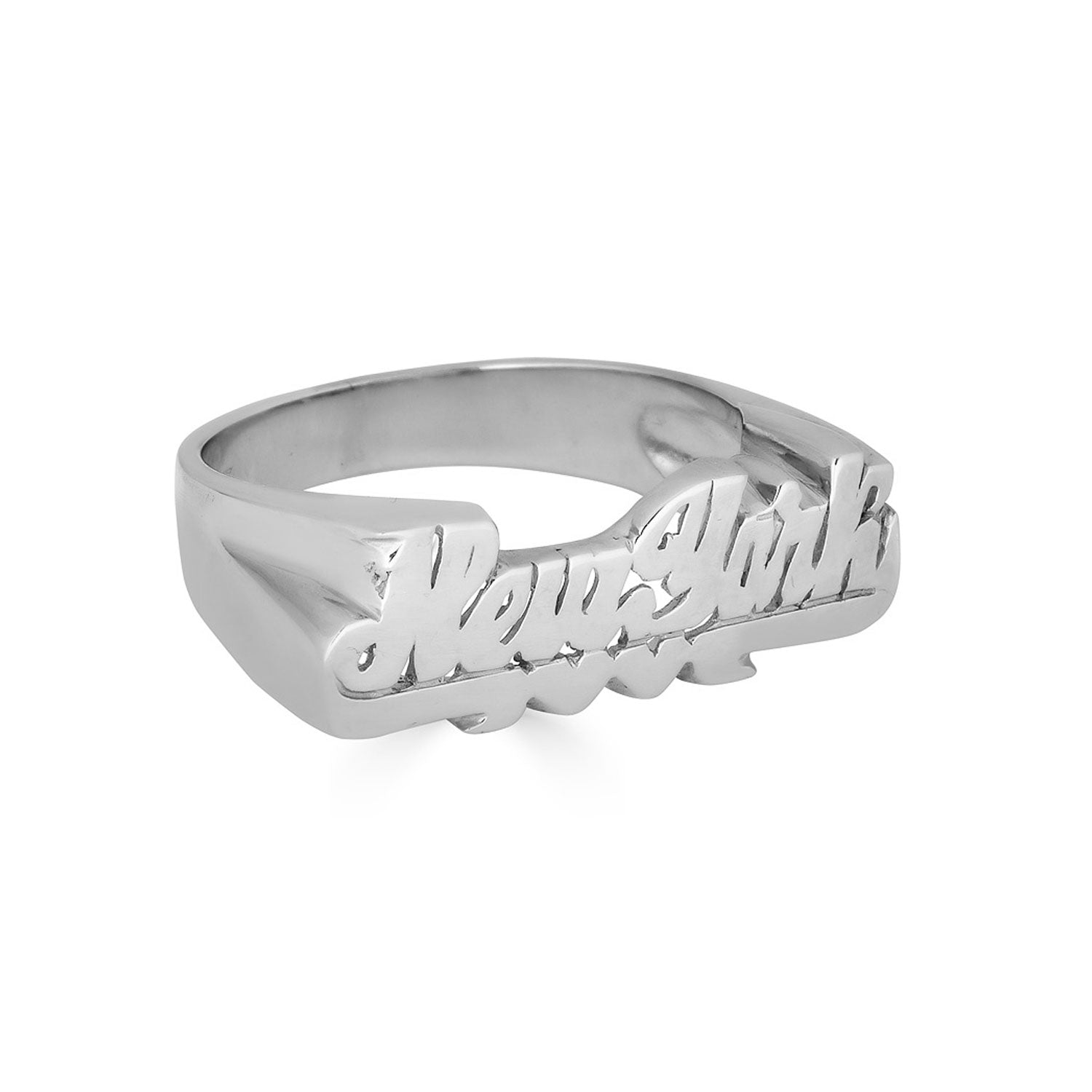 Customised Hallmarked 925 Sterling Silver Handmade Name Ring at Rs  300/piece | 925 Silver Jewellery in Delhi | ID: 22291674055