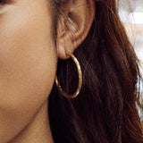 Tao Large Hammered Hoops-nunchi