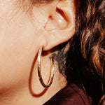 Tao Large Hammered Hoops-nunchi