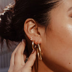 Tao Large Hammered Hoops-nunchi