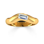 Wavy Baguette Cut Friendship Ring-nunchi