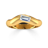Wavy Baguette Cut Friendship Ring-nunchi