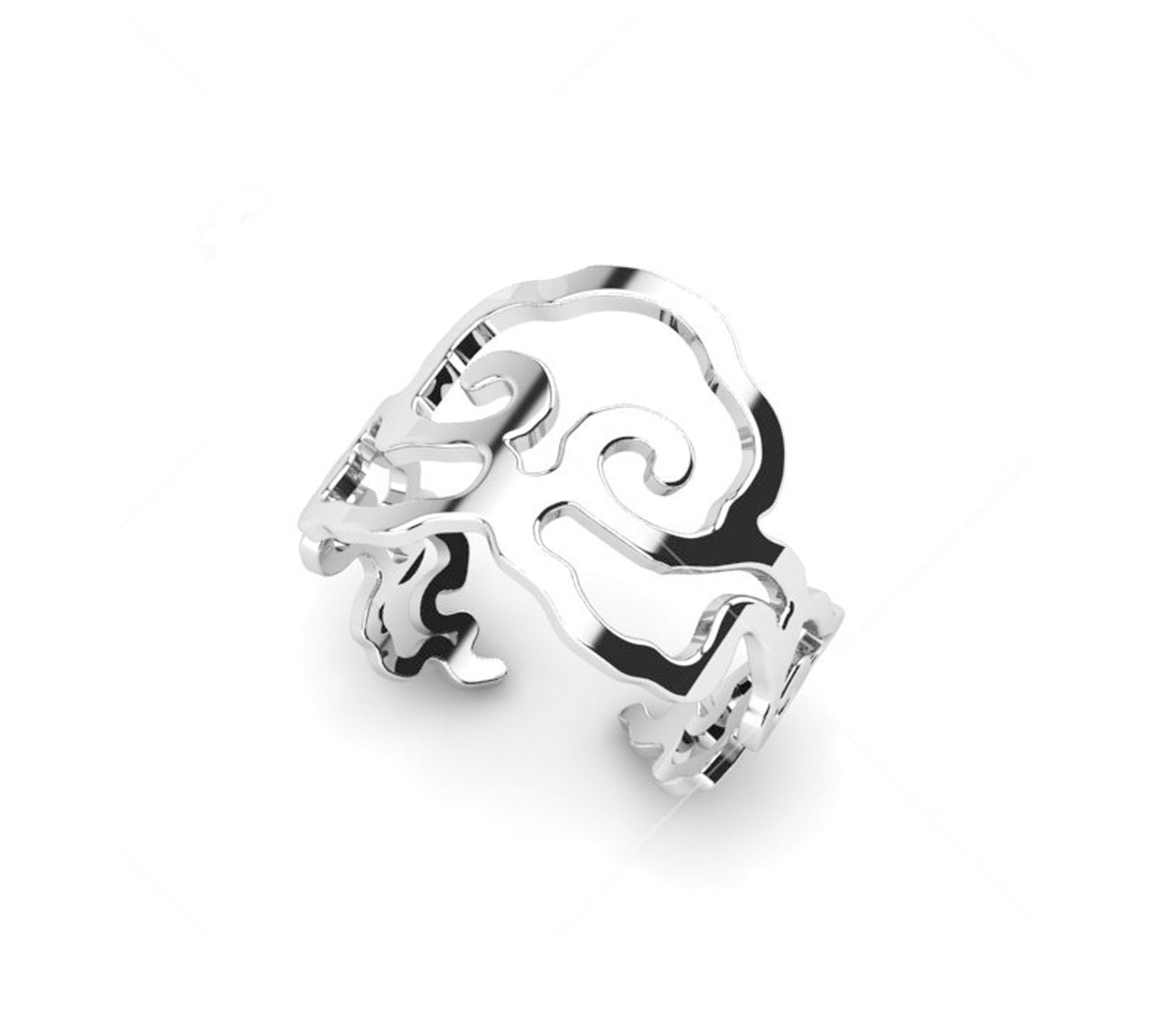Minhwa Cloud Ear Cuff - Silver-nunchi